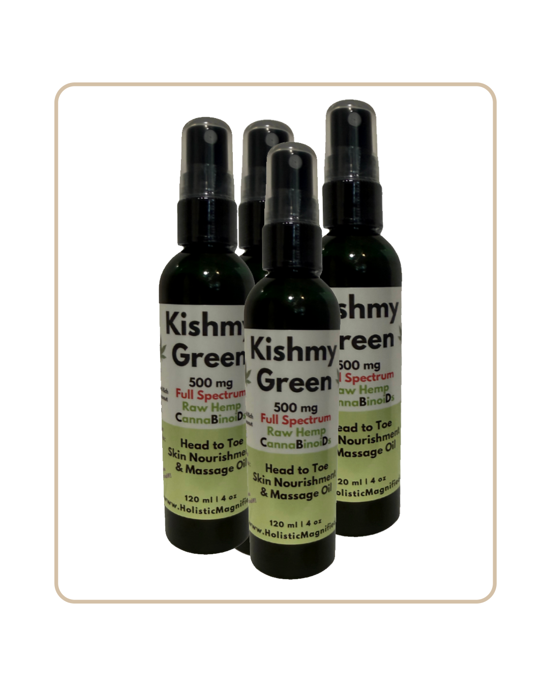 Kishmy - body nourishment and massage oil, 120 ml, 500mg CBD