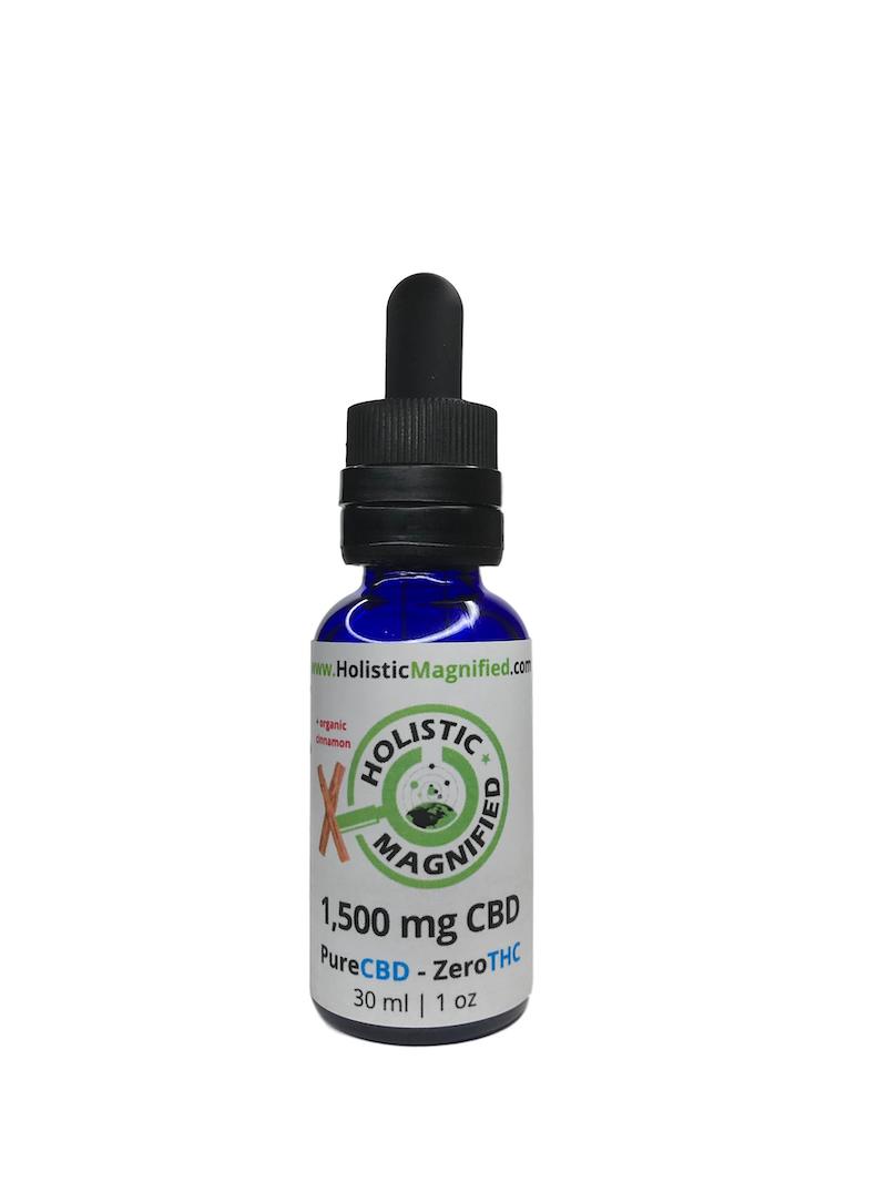 Tincture, 1,500 mg CBD - THC Free + cinnamon